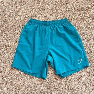 Aqua Green Athletic Shorts Gymshark 7" Inseam Size Medium